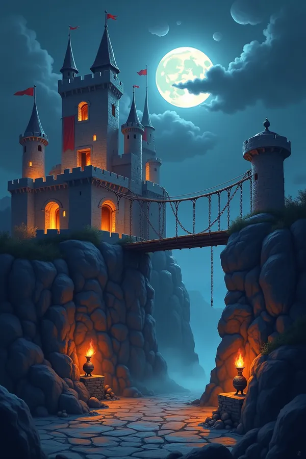 A moonlit citadel on a cliff, the Raid hub